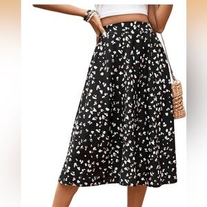 Amazon Floral midi Black and White Dress